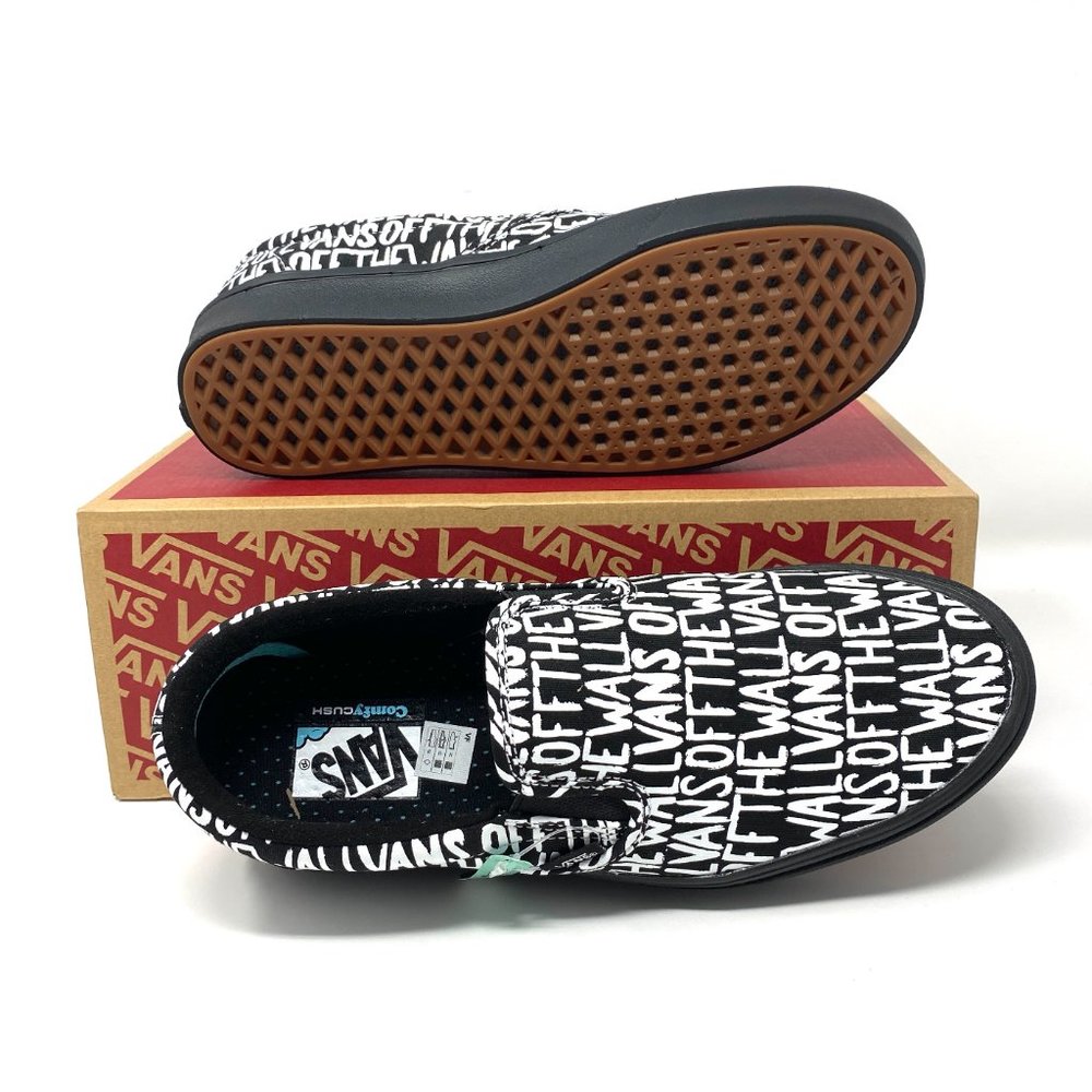 🌿Sale🌿 Vans Comfy Cush Slip Brush Black Canvas Sneakers Women's VN0A3WMD2QZ - Picture 2 of 10